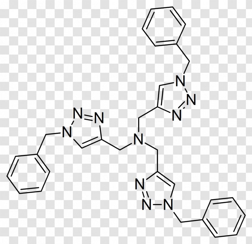 Tris(benzyltriazolylmethyl)amine Ligand Chemistry Benzyl Group - Trisbenzyltriazolylmethylamine - Tris Transparent PNG