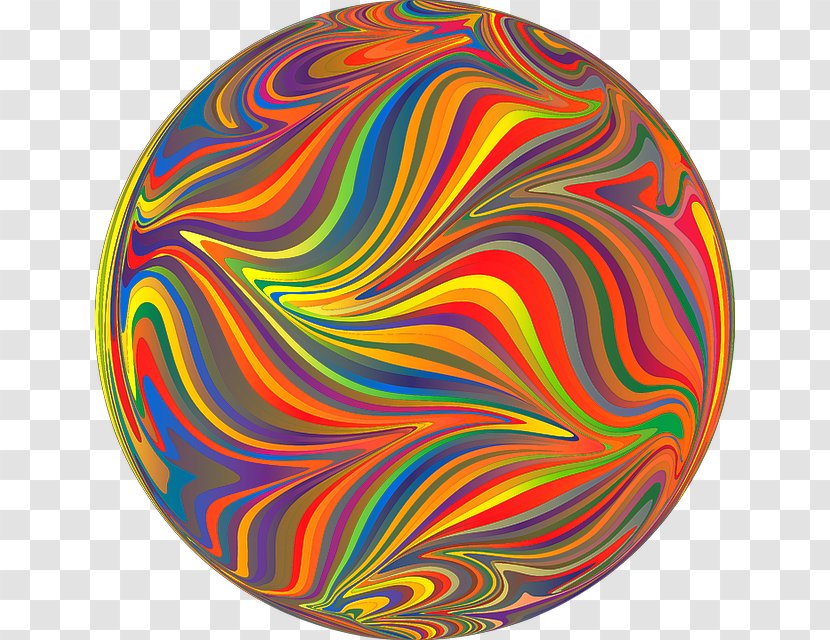 Psychedelia Distortion Rainbow Circle Transparent PNG