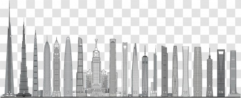 Burj Khalifa One World Trade Center Jeddah Tower Building Skyscraper - Storey - Tokyo Transparent PNG