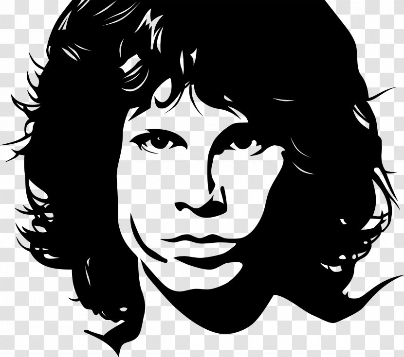 Jim Morrison Musician Portrait - Watercolor - Frame Transparent PNG