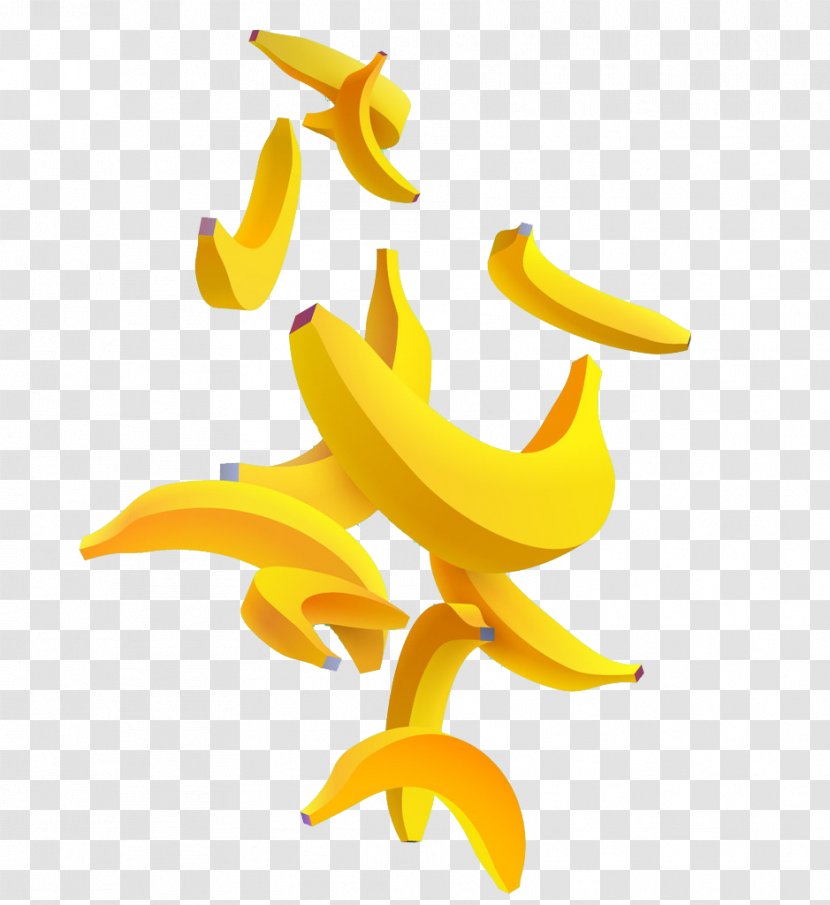 Auglis Clip Art - Yellow - Floating Banana Transparent PNG