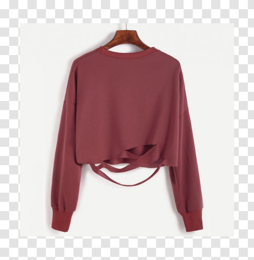 Sleeve Sweater Top Blouse Cashmere Wool - Neck Transparent PNG
