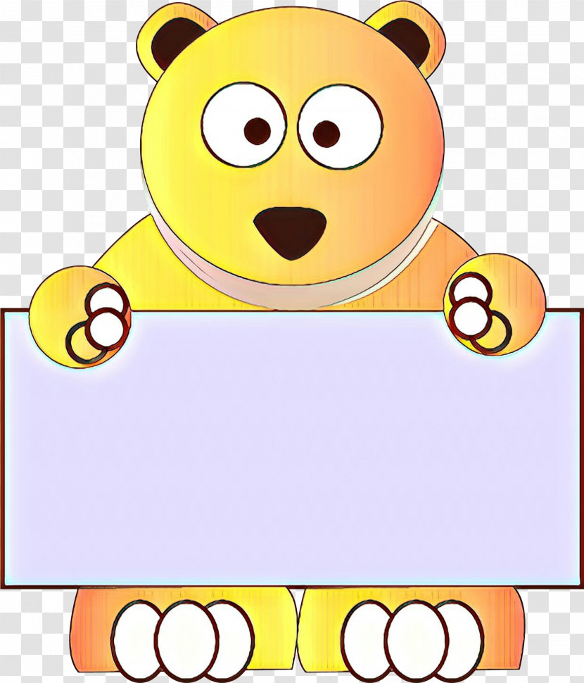 Cartoon Yellow White Facial Expression Green Transparent PNG