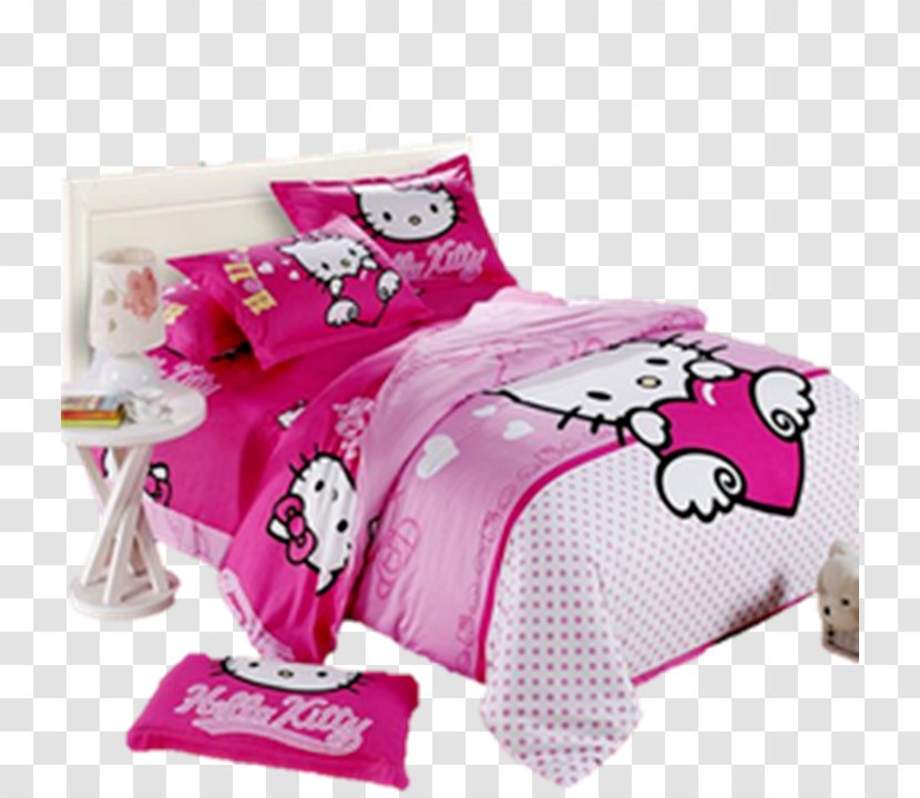 Bed Sheets Chicken Hello Kitty Pillow - Material Transparent PNG
