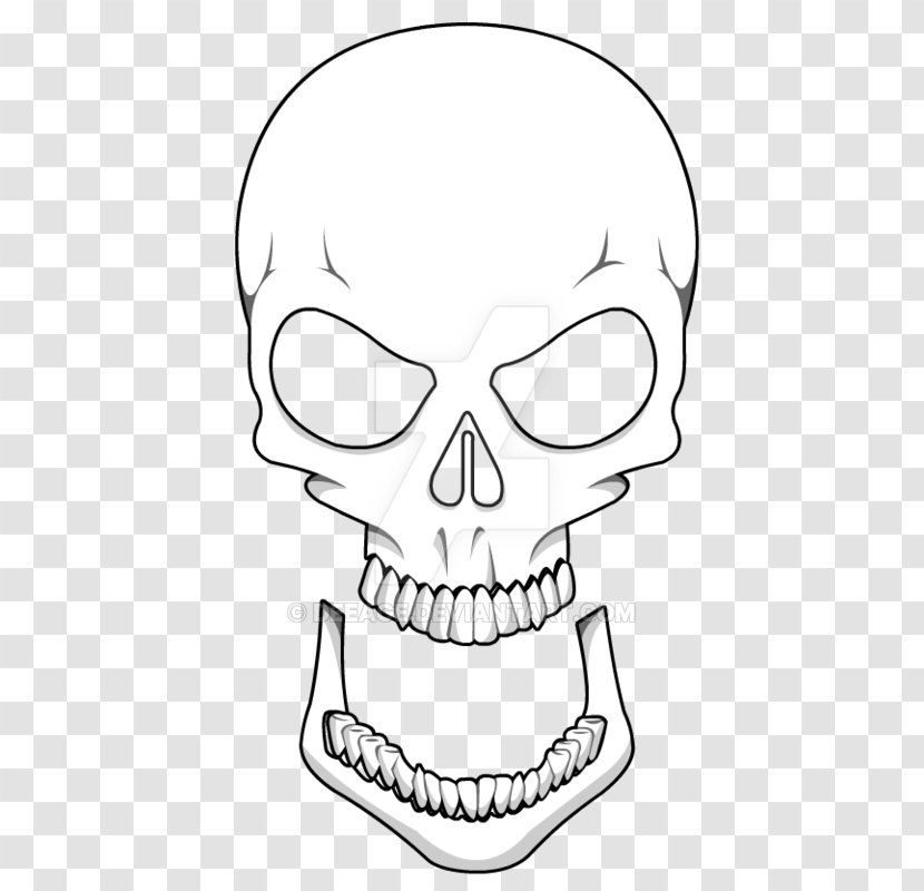 Nose /m/02csf Line Art Skull Drawing - Head Transparent PNG