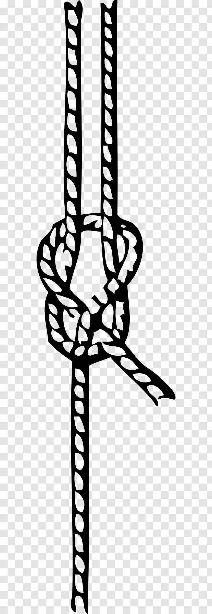 Seizing Knot Rope Splicing Clip Art - Black And White - Splice Transparent PNG