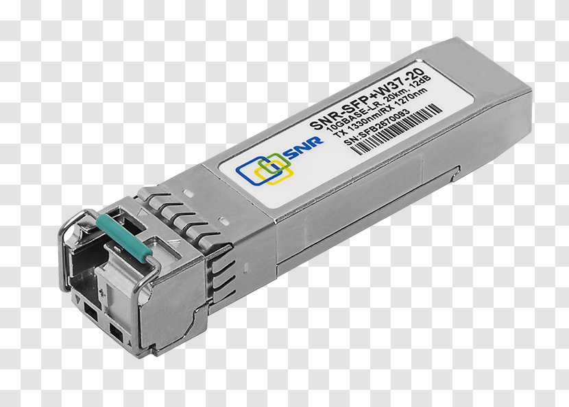 Small Form-factor Pluggable Transceiver 10 Gigabit Ethernet Single-mode Optical Fiber Interface Converter - Singlemode - Sfp Transparent PNG