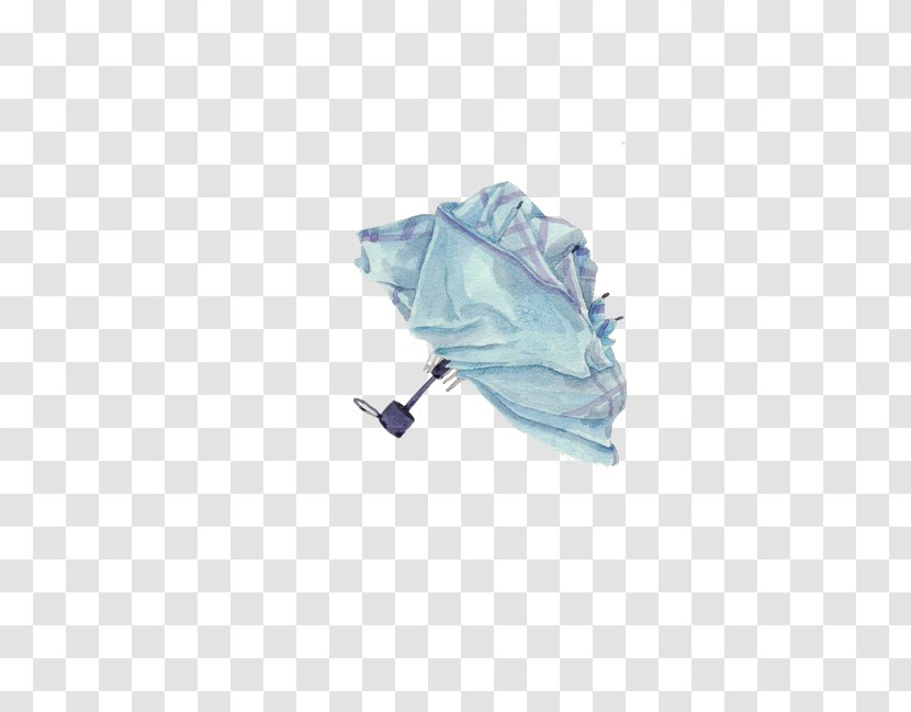 Rain Cartoon - Blue - Umbrella Transparent PNG