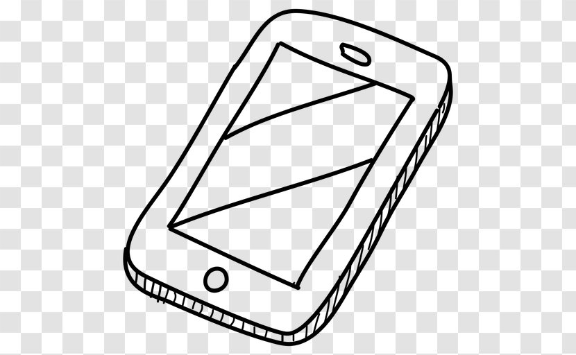 Black And White Drawing Mobile Phones Clip Art - Design Transparent PNG