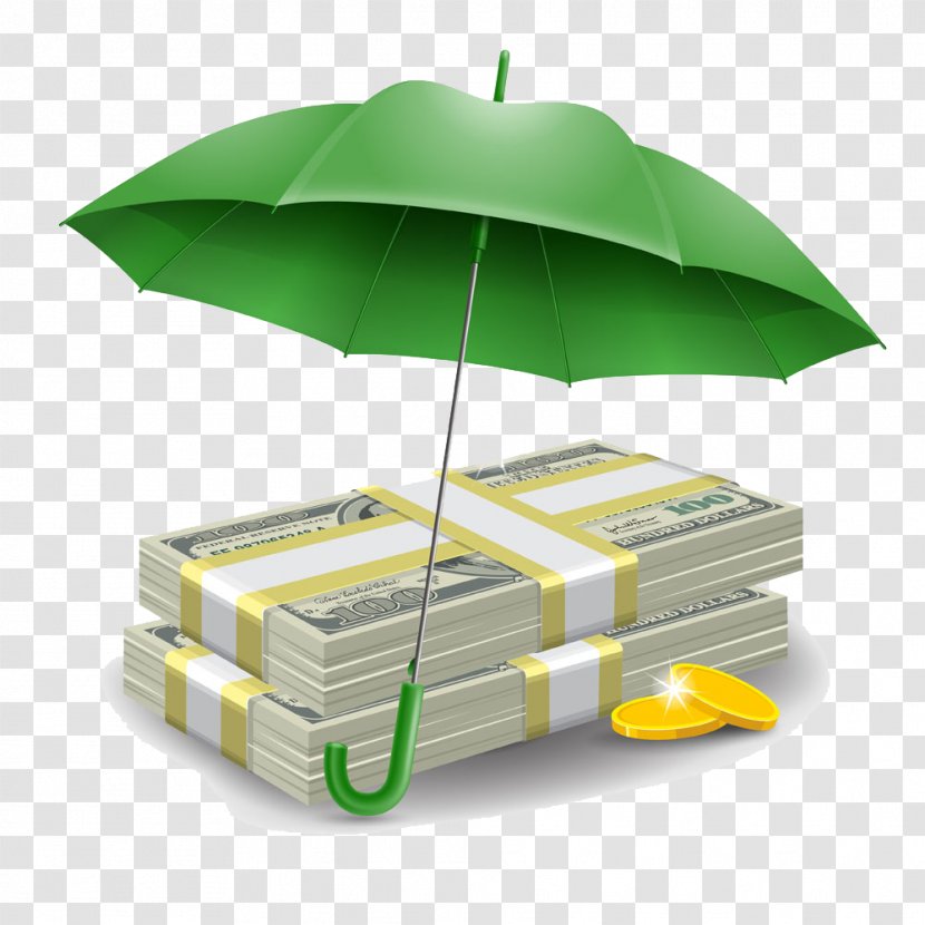 Income Money Coin Finance - Budget - Green Umbrella Transparent PNG