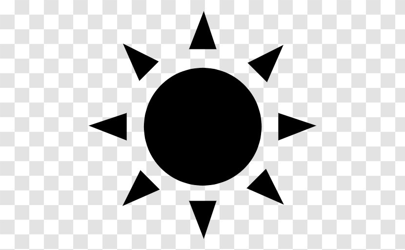 Icon Design - Black - Sun Transparent PNG