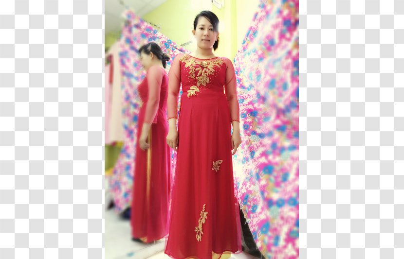 Áo Dài Gown Dress Red Pants - Frame - Ao Dai Transparent PNG