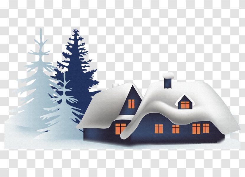 Winter Computer File - Christmas Tree - Village Transparent PNG