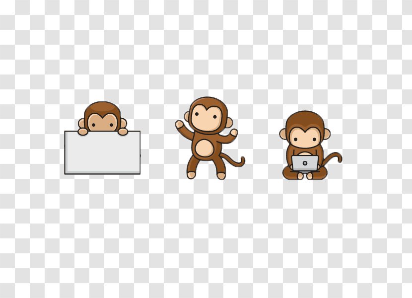 Monkey Cartoon Clip Art - Area - Little Transparent PNG