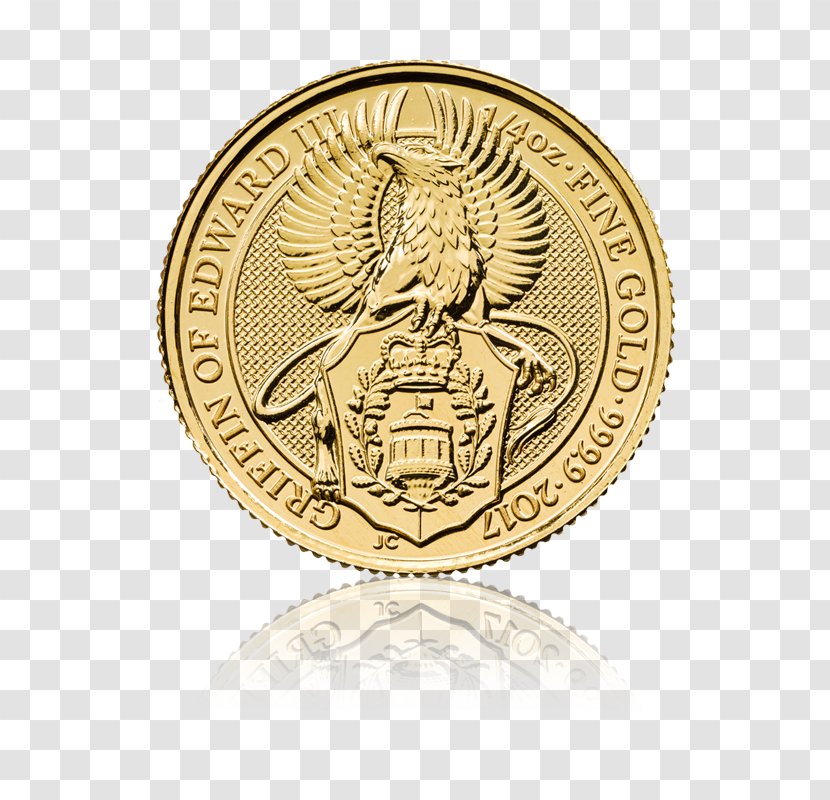 The Queen's Beasts United Kingdom Gold Coin Bullion - Metal Transparent PNG