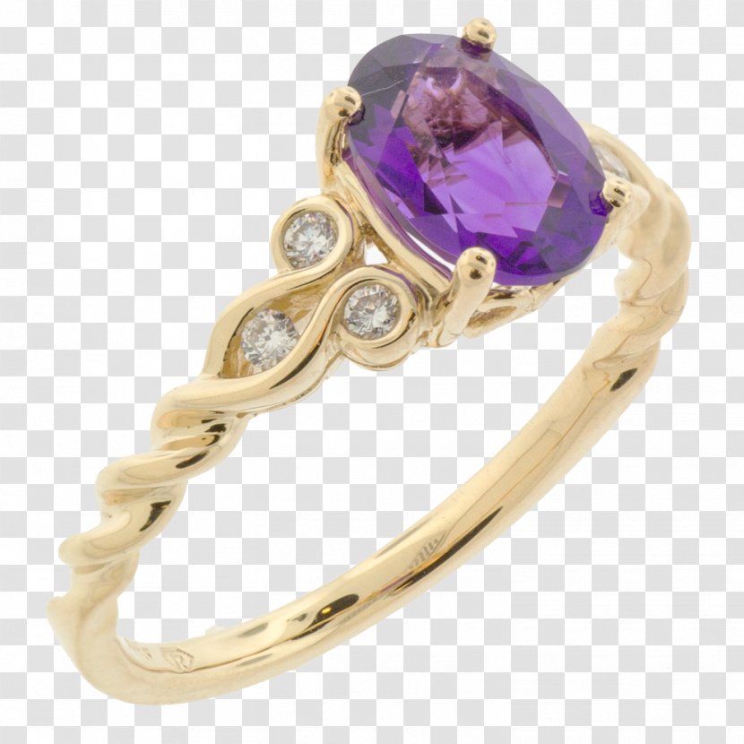 Amethyst Purple Body Jewellery Diamond - Ring Transparent PNG