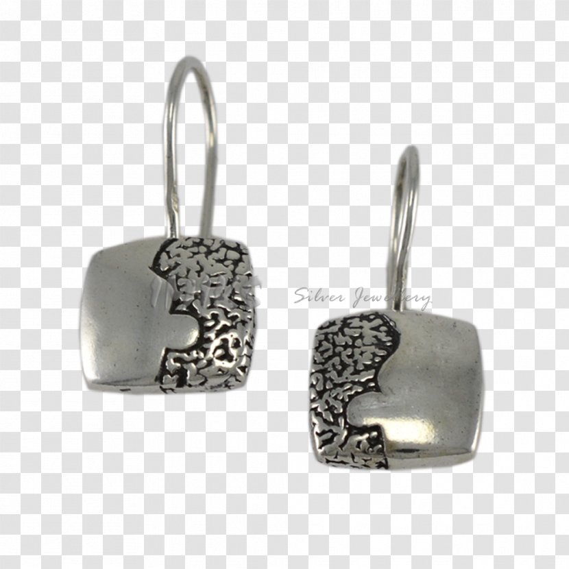 Earring Silver Rectangle Transparent PNG