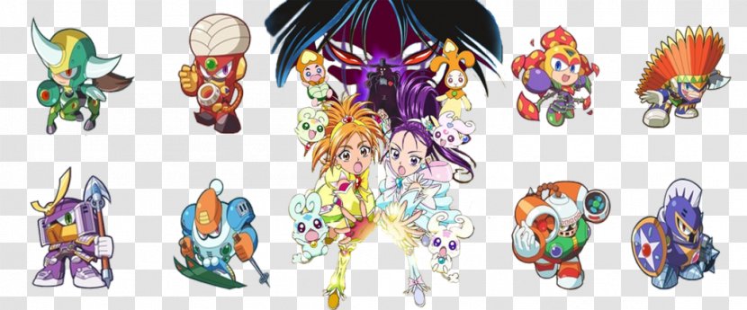 Mega Man 6 Battle Network 9 Transmission Pretty Cure - Watercolor - Futari Wa Transparent PNG