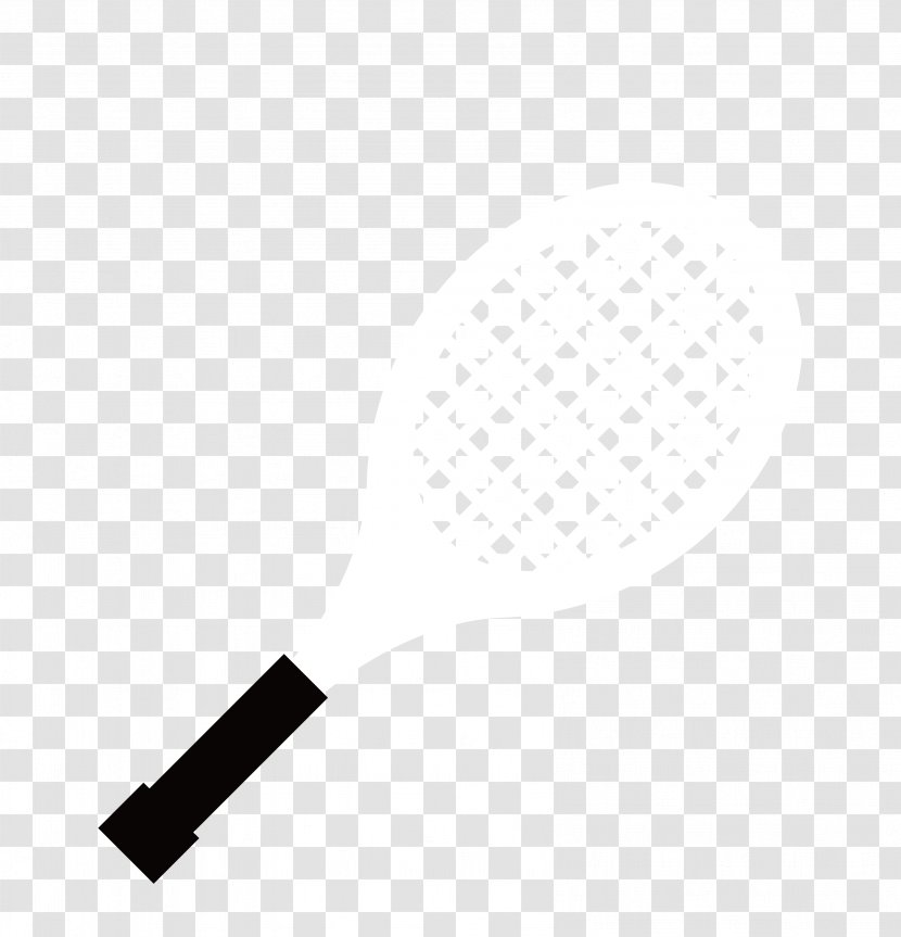 White Pattern - Black - Vector And Sports Tennis Racket Transparent PNG