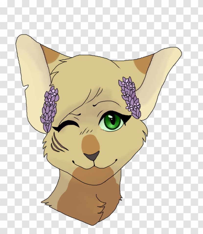 Kitten Whiskers Cat Clip Art Illustration - Cartoon - Finish Spreading Flowers Transparent PNG