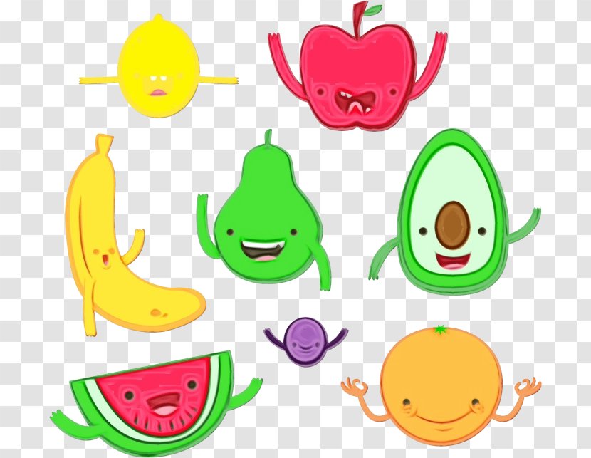 Emoticon - Watercolor - Vegetable Happy Transparent PNG