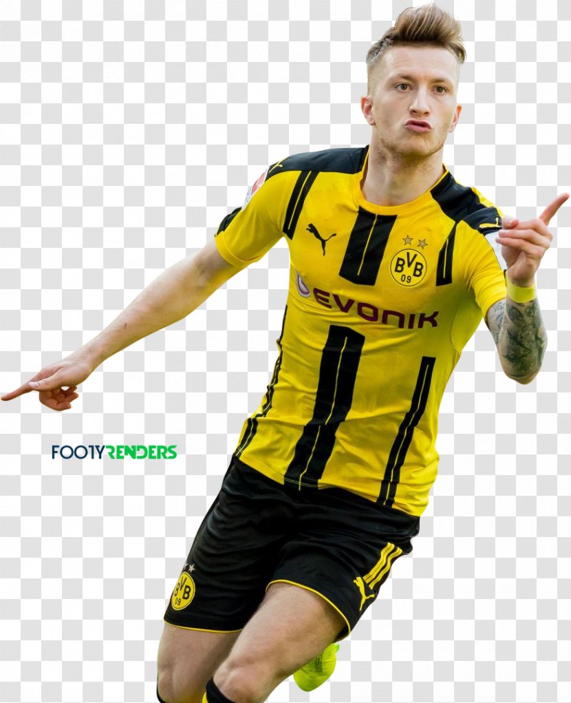 Marco Reus Borussia Dortmund Germany National Football Team 2017–18 Bundesliga Player - Uniform Transparent PNG