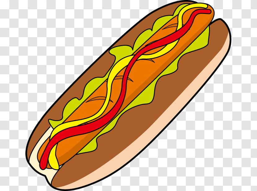 Hot Dog Yakisoba Hamburger Baguette Clip Art - Bun - Pictures Dogs Transparent PNG