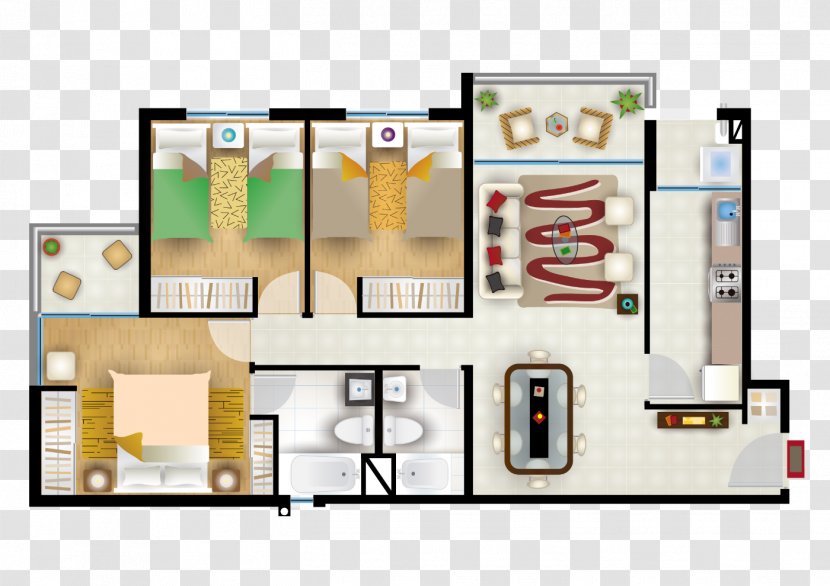 Floor Plan Apartment Bedroom House Furniture - Altos Del Milagro - Closet Transparent PNG