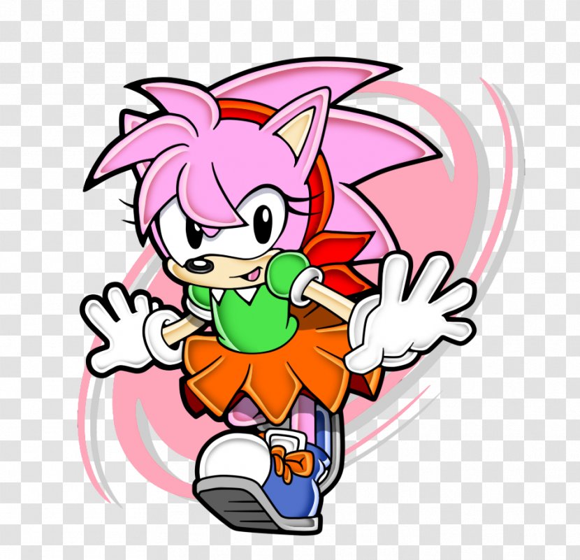 Amy Rose Sonic Generations & Knuckles Chaos Battle - Shading Style Transparent PNG