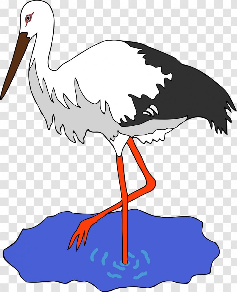 Bird White Stork Clip Art - Line Transparent PNG