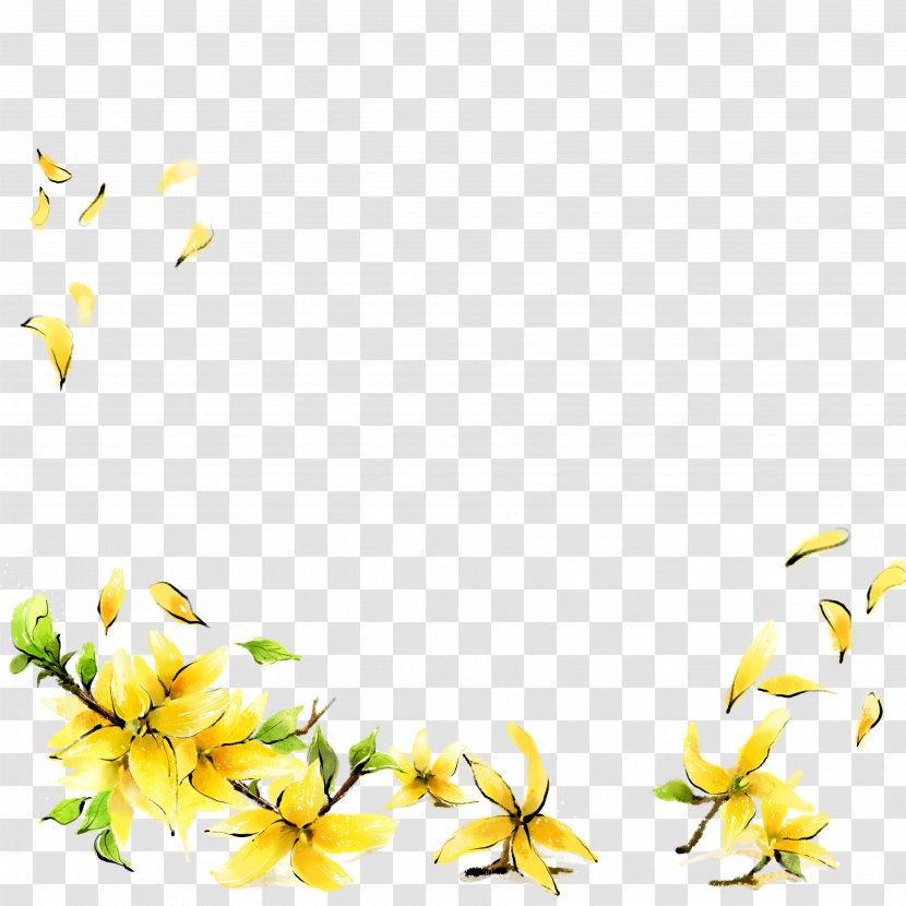Getty Images Cartoon Illustration - Wing - Yellow Flowers Transparent PNG