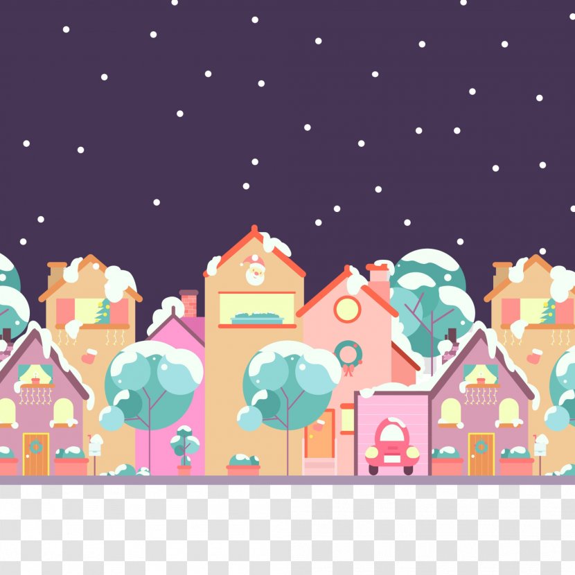 Cartoon Sky Space Pattern Night - Christmas Eve Transparent PNG