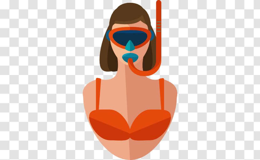 Snorkeling Scuba Diving Underwater Set Clip Art - Glasses Transparent PNG