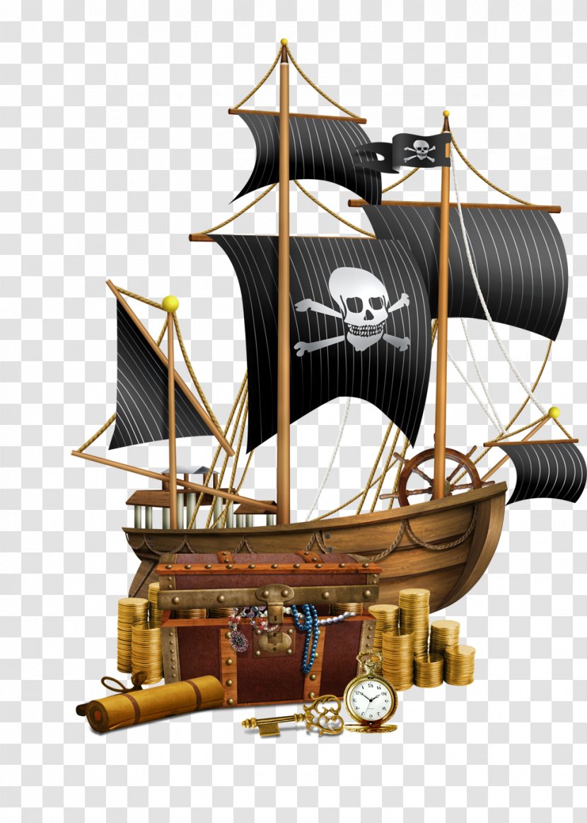 Ship Download Computer File - Pirate Transparent PNG