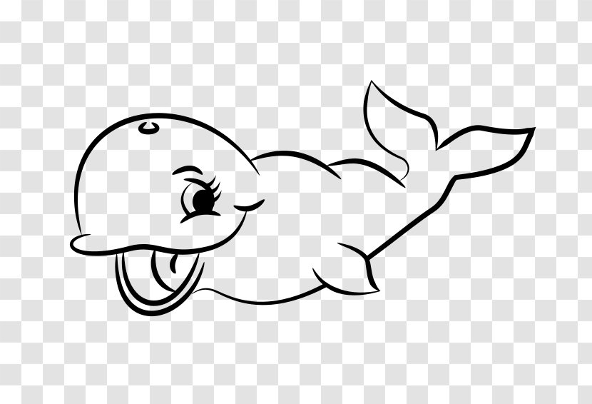 Black And White Killer Whale Beluga Clip Art - Watercolor - Cute Transparent PNG