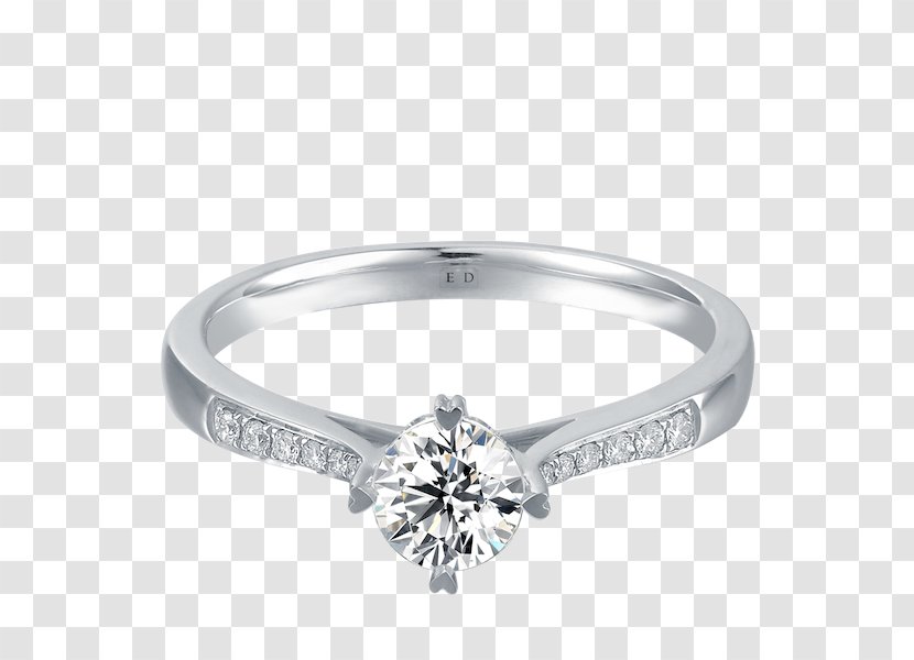 Earring Cubic Zirconia Silver Wedding Ring - Body Jewelry - Romantic Settings Transparent PNG