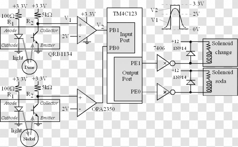 Wiring Diagram Vending Machines Electronic Circuit - Design Transparent PNG