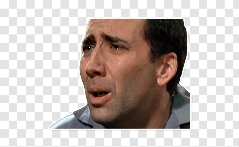 Nicolas Cage Nose Sticker Emotion Crying - Silhouette Transparent PNG