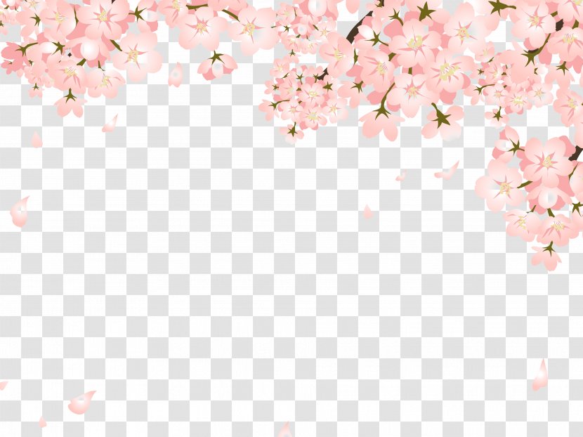 Cherry Blossom Copyright-free Illustration - Art - Pretty Peach Falling Transparent PNG