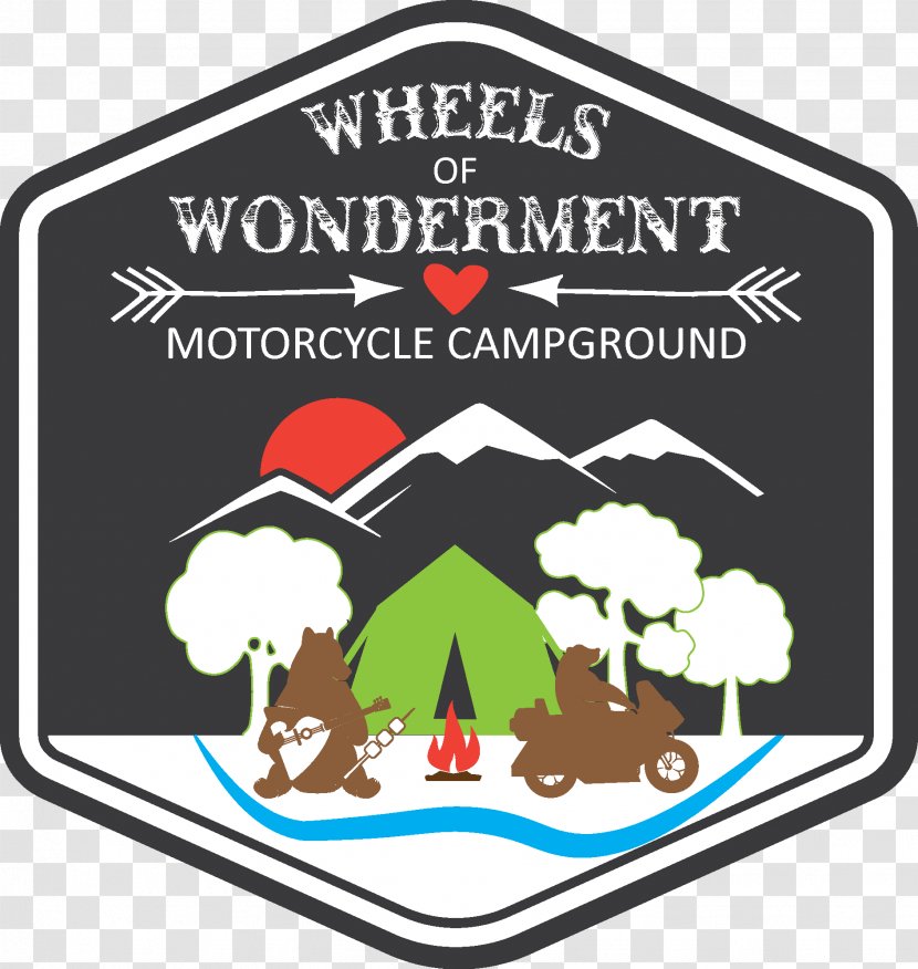 Wheels Of Wonderment Wapiti Yellowstone National Park Campsite Motorcycle - Label - Abandoned Basketball Court Transparent PNG