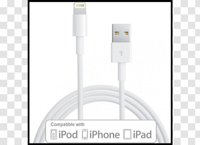 Electrical Cable IPod Touch Battery Charger Lightning Tablet Computers - Apple Data Transparent PNG
