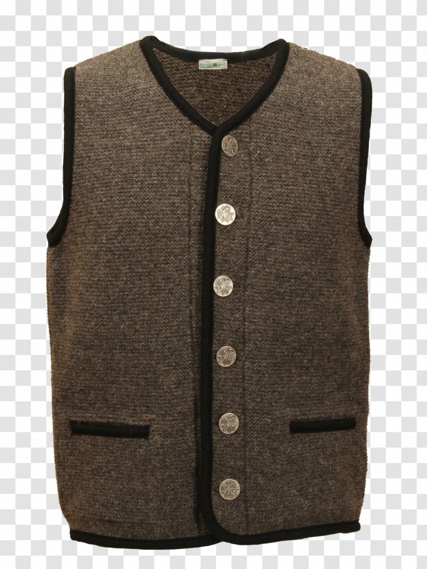 T-shirt Waistcoat Cardigan Hochvogel Button - Sleeve Transparent PNG
