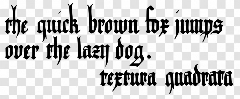 Littera Textualis Calligraphy Capitale Quadrata Romana Textura Font - Monochrome - Art Transparent PNG