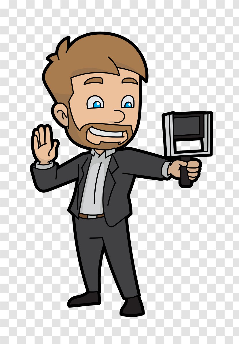Selfie Cartoon - Pleased Gesture Transparent PNG