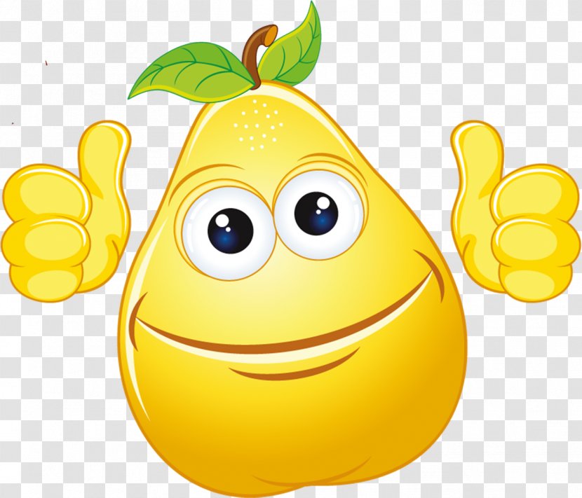 Smile Cartoon Icon - Fruit - Smiling Pears Transparent PNG
