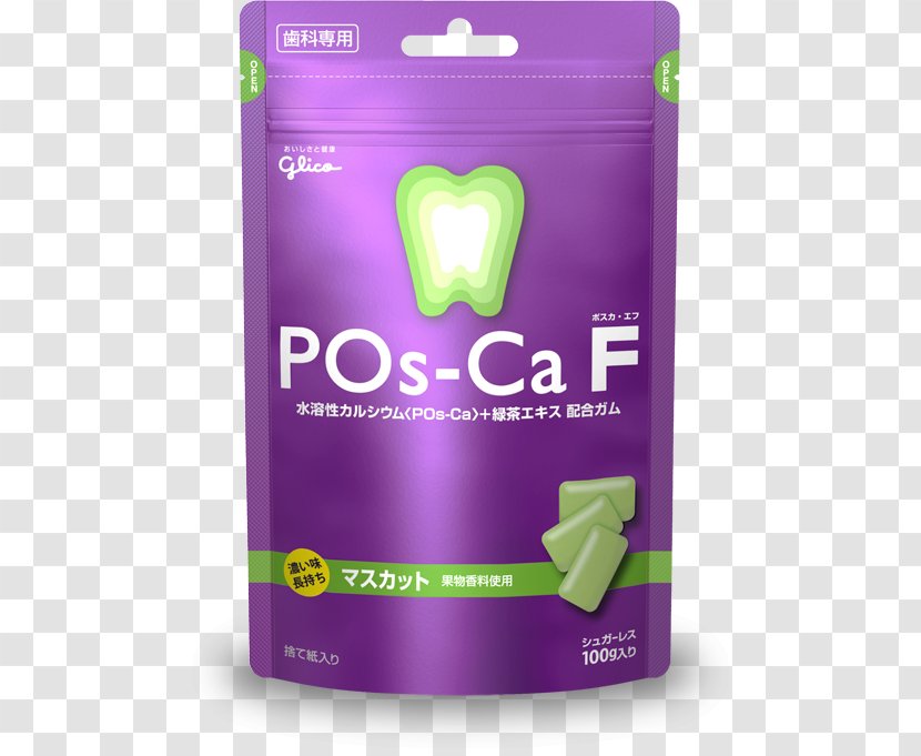 Chewing Gum POs-Ca Xylitol Dentist ポスカ - Purple Transparent PNG