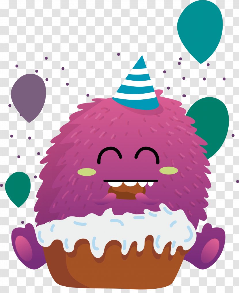 Fruitcake Birthday Cake Bxe1nh Clip Art - Happy To Eat Monster Transparent PNG
