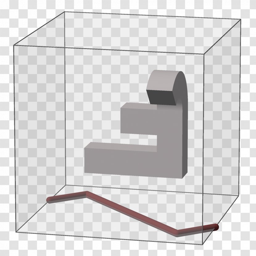 Line Angle - Table - White Cube Transparent PNG