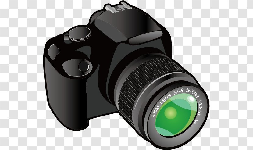 Camera Digital SLR Clip Art - Vector Transparent PNG