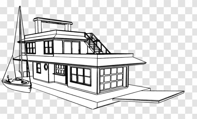 Real Estate Background - Building - Coloring Book Facade Transparent PNG